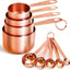 Set 9 Tazas y Cucharas Medidoras Acero Inox Apilables