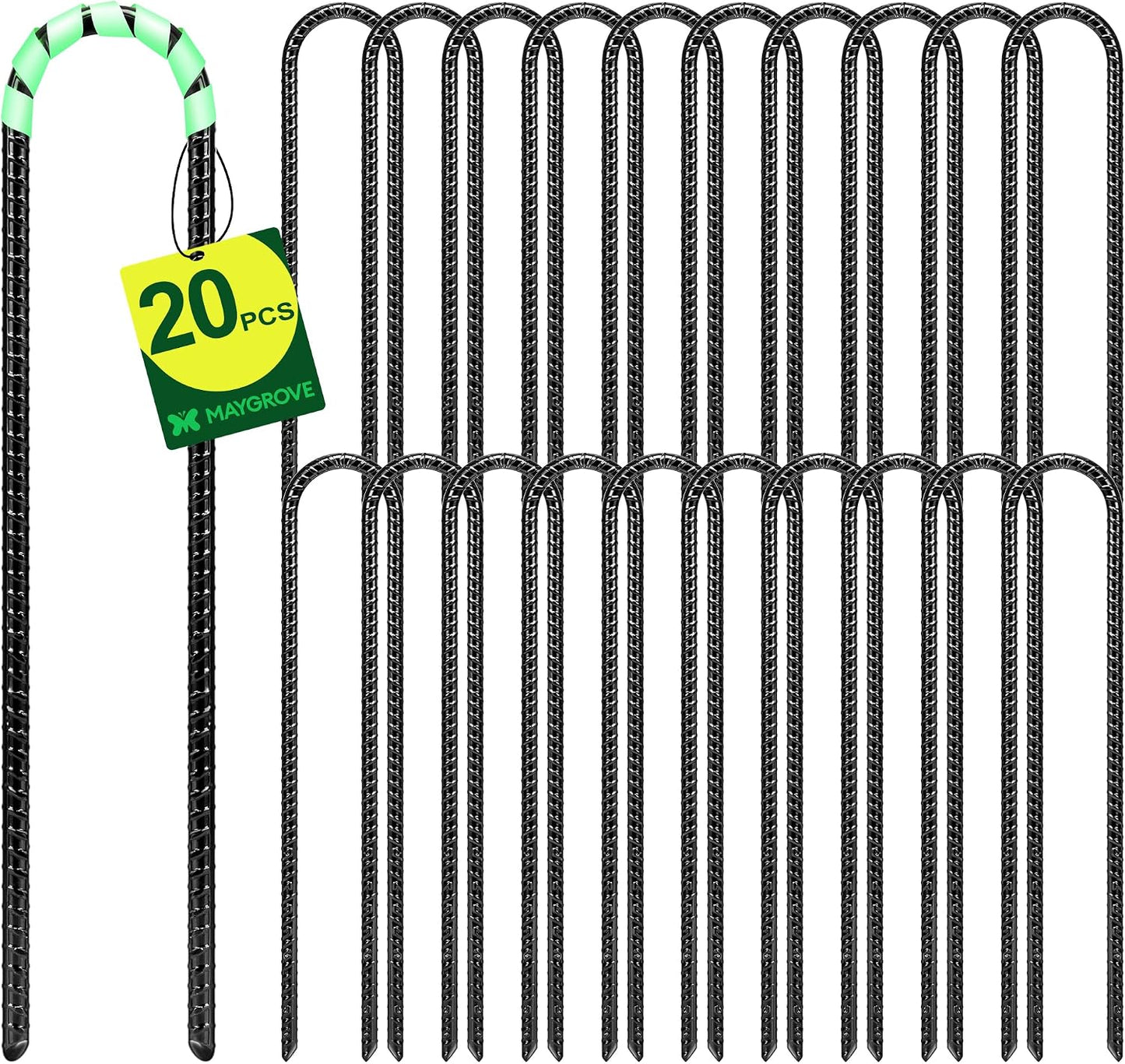 Set 20 estacas acero galvanizado 12pulg trampolín
