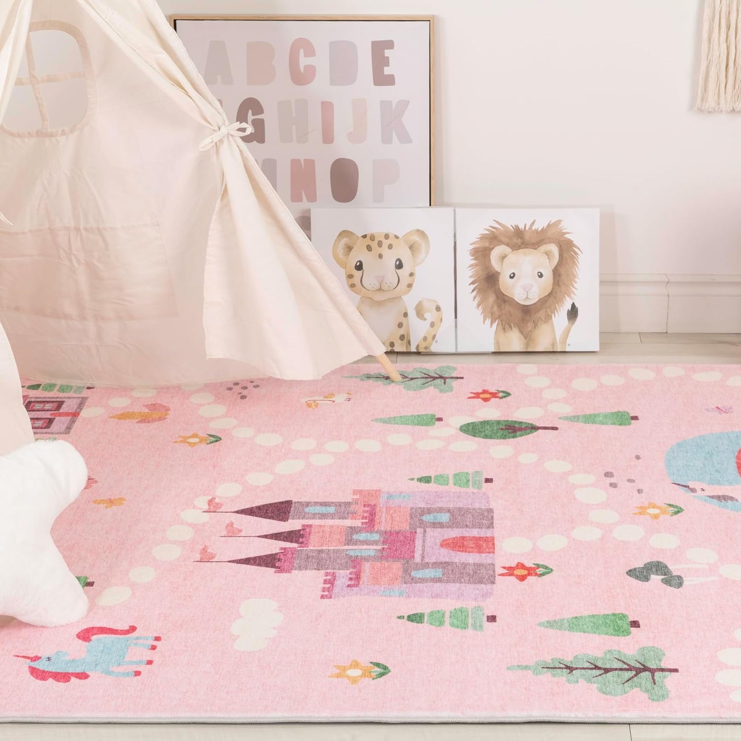 Alfombra área unicornios 6pulg7x9pulg6 castillo mapa