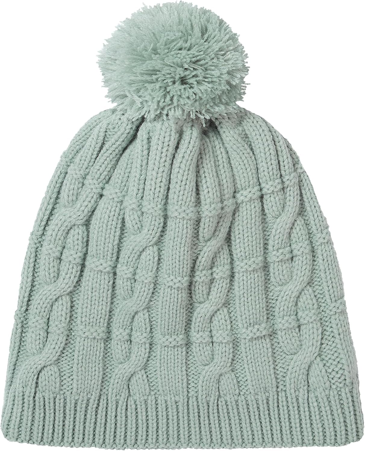 Gorro tejido bobble para clima frío unisex