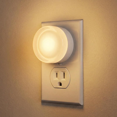 2 Luces Nocturnas Enchufables LED Sensor Luz Acrílica Blanca 3000K