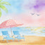 Bandera tropical 3x5ft diseño palmeras y océanos poliéster