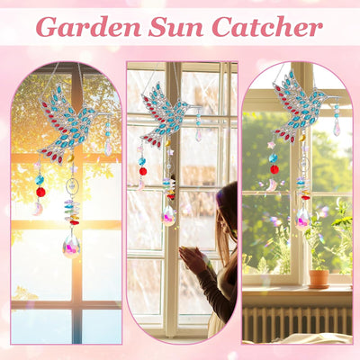 Atrapasoles de cristal colibrí para ventana decoración hogar