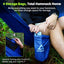 Hamaca camping 500lb con mosquitera 2en1 azul