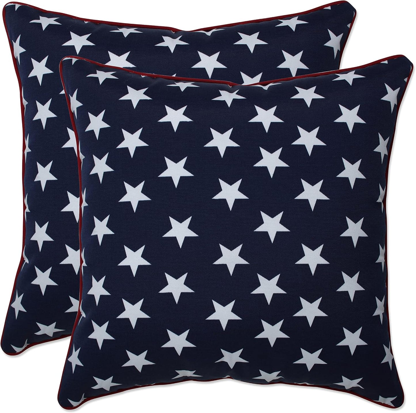 2 Almohadas Acento 16.5x16.5pulg Azul/Blanco