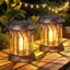 Faroles solares colgantes pack 2 impermeables 12h exterior