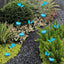 Set 10 estacas mariposas azules impermeables jardín