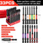 Set 33 Pzas Puntas Destornillador Impacto Acero Roja