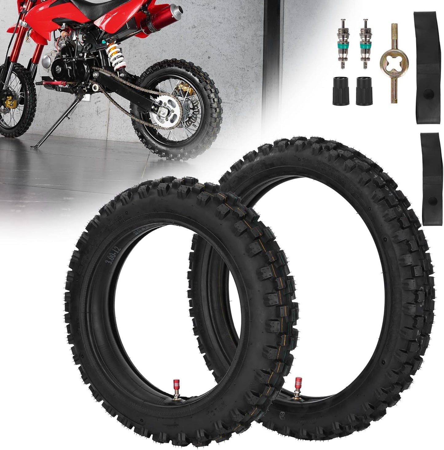 Neumático y tubo interior para motos 90-125cc SSR CRF XR70