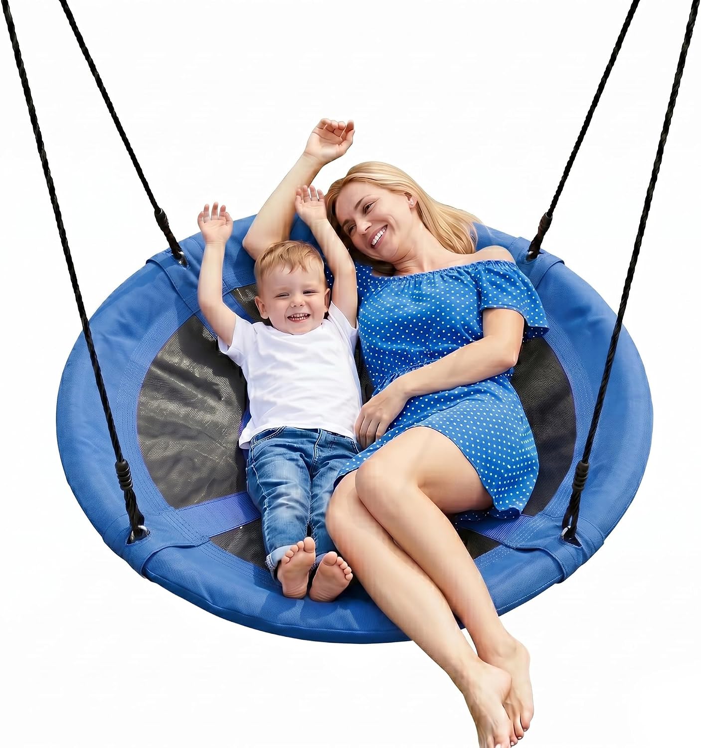 Columpio para niños 48" plataforma redonda exteriores