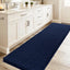 Alfombra baño azul marino 48x17pulg antideslizante ultra suave