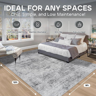 Alfombra lavable 9x12ft antideslizante para sala comedor