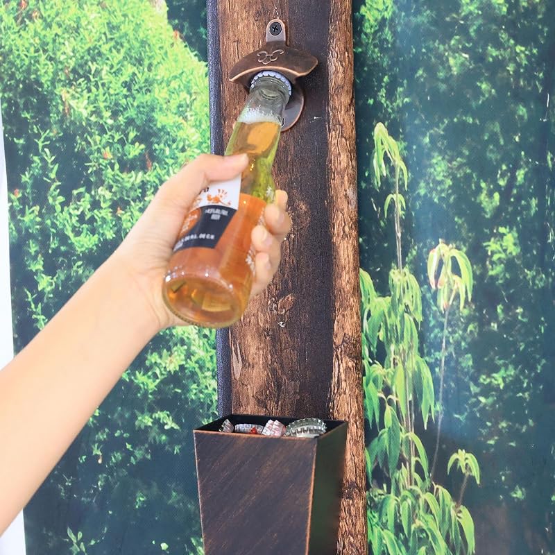 Abrebotellas cobre antiguo flor de lis para pared 3 pzas