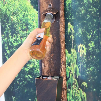 Abrebotellas cobre antiguo flor de lis para pared 3 pzas