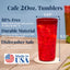 Vasos 20oz resistente 16 Pzas Multicolor NTE