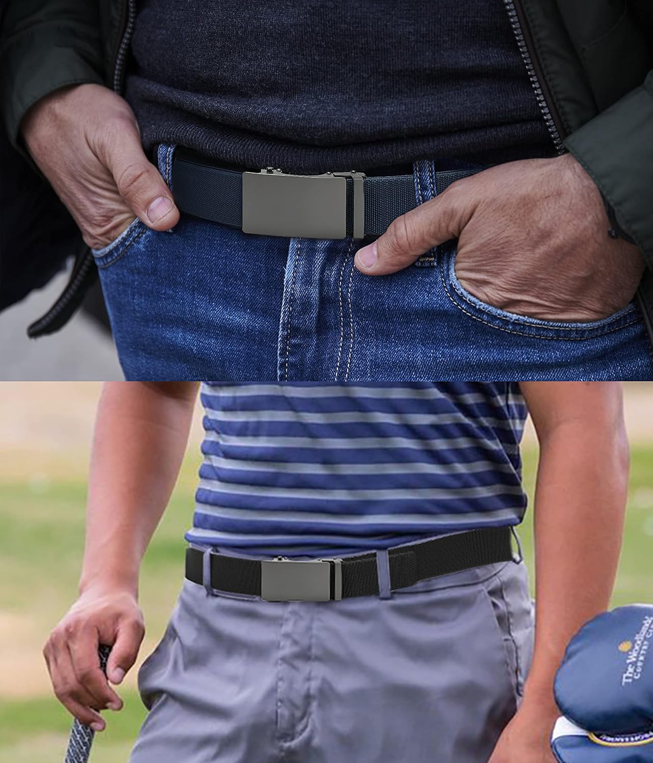 Cinturón elástico para hombre de nylon ajustable