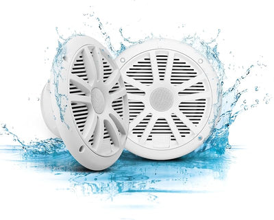 Altavoces estéreo marino 6.5 180W dual cono blanco set 8