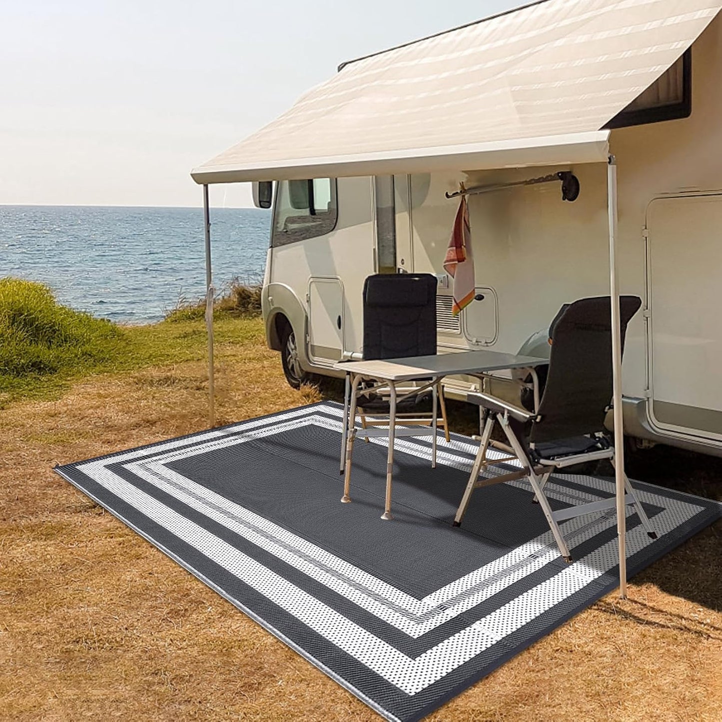 Alfombra plástico paja 8x10pulg impermeable exterior