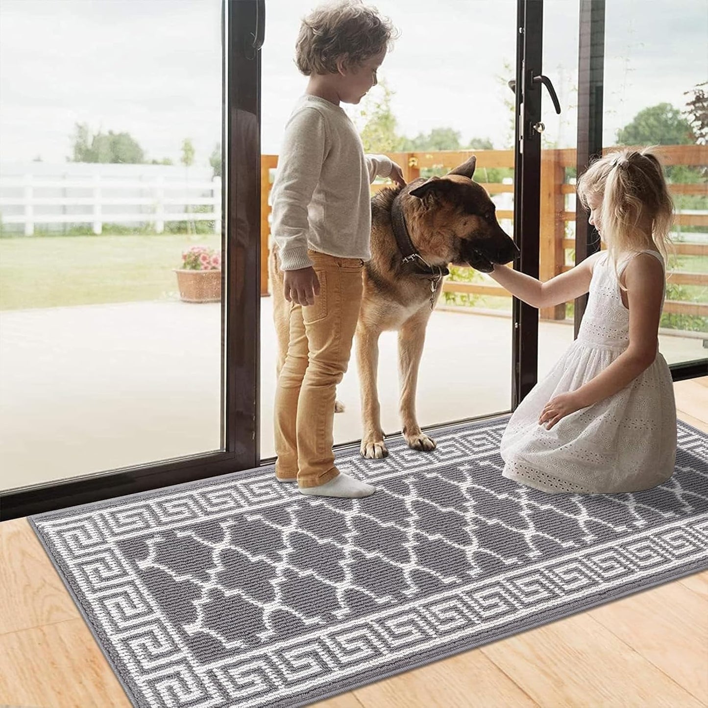 Tapete entrada interior 20x60 pulg absorbente antideslizante