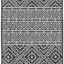 Alfombra exterior lavable 2.3x12ft negro gris no pelusa