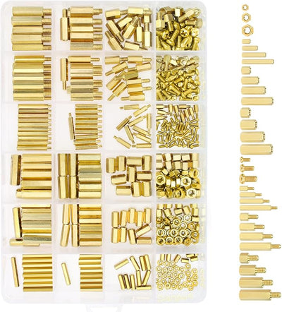 Kit 422 Pzas Separadores Hex Latón M2-M4 para PCB