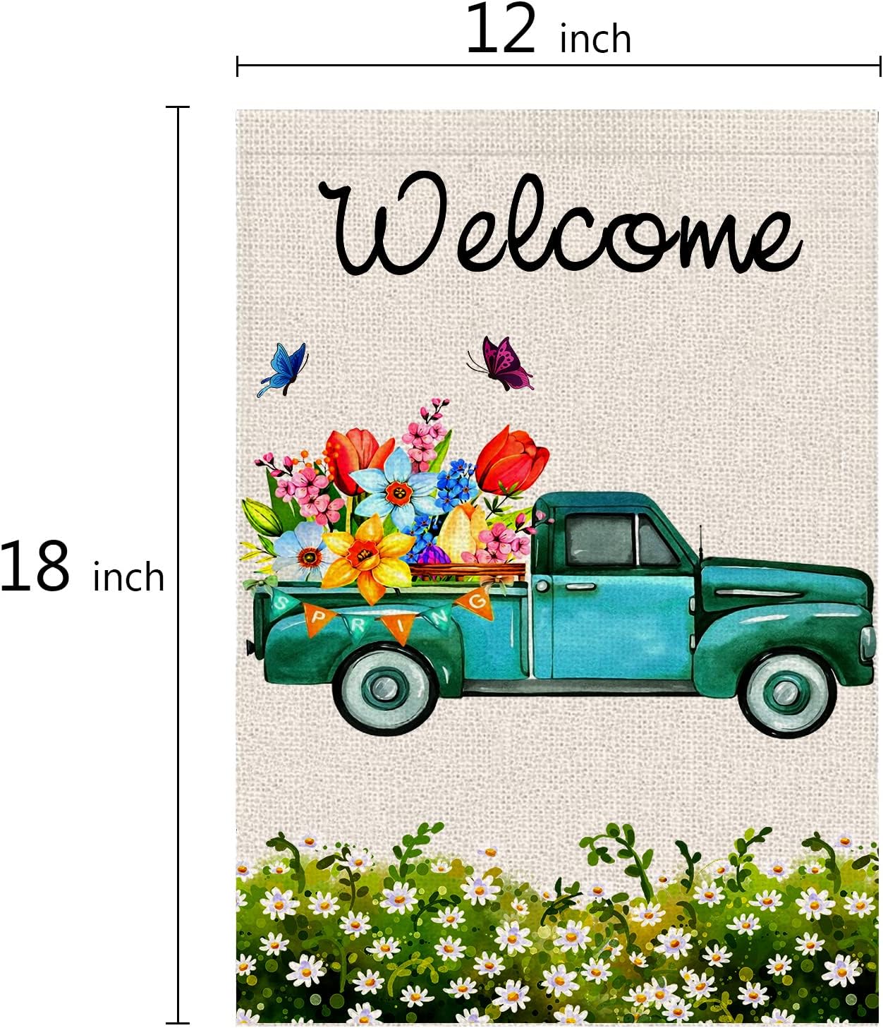 Bandera jardín doble cara decoración primavera verano