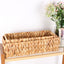 Cesta mimbre asa para organizar encimera bohemio rectangular