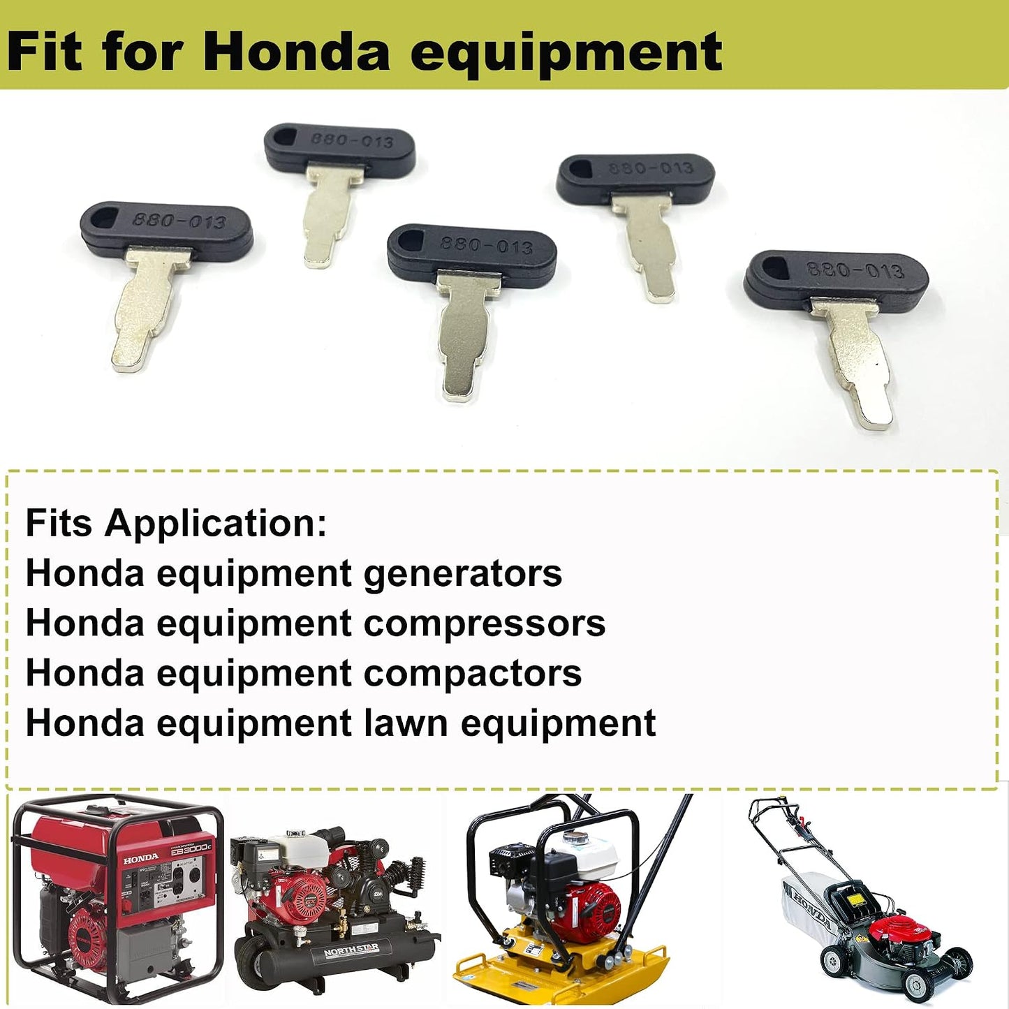 5 Llaves encendido comp. Honda 35111-880-013