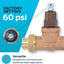 Válvula reguladora presión EB45 unión doble 3/4pulg 60psi