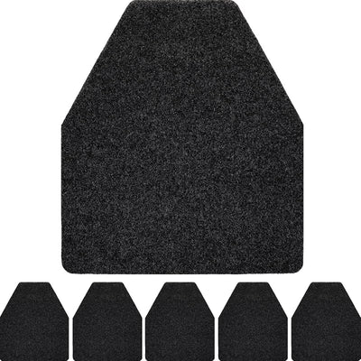 6 Tapetes Orinario Hombres Antiderrap Absorbentes Negros