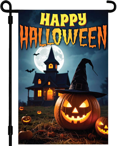 Bandera Halloween doble cara 12x18pulg exterior