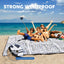 Manta picnic playa 80x80 impermeable plegable negro azul