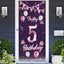 Cartel feliz 5º cumpleaños globos decoración puerta