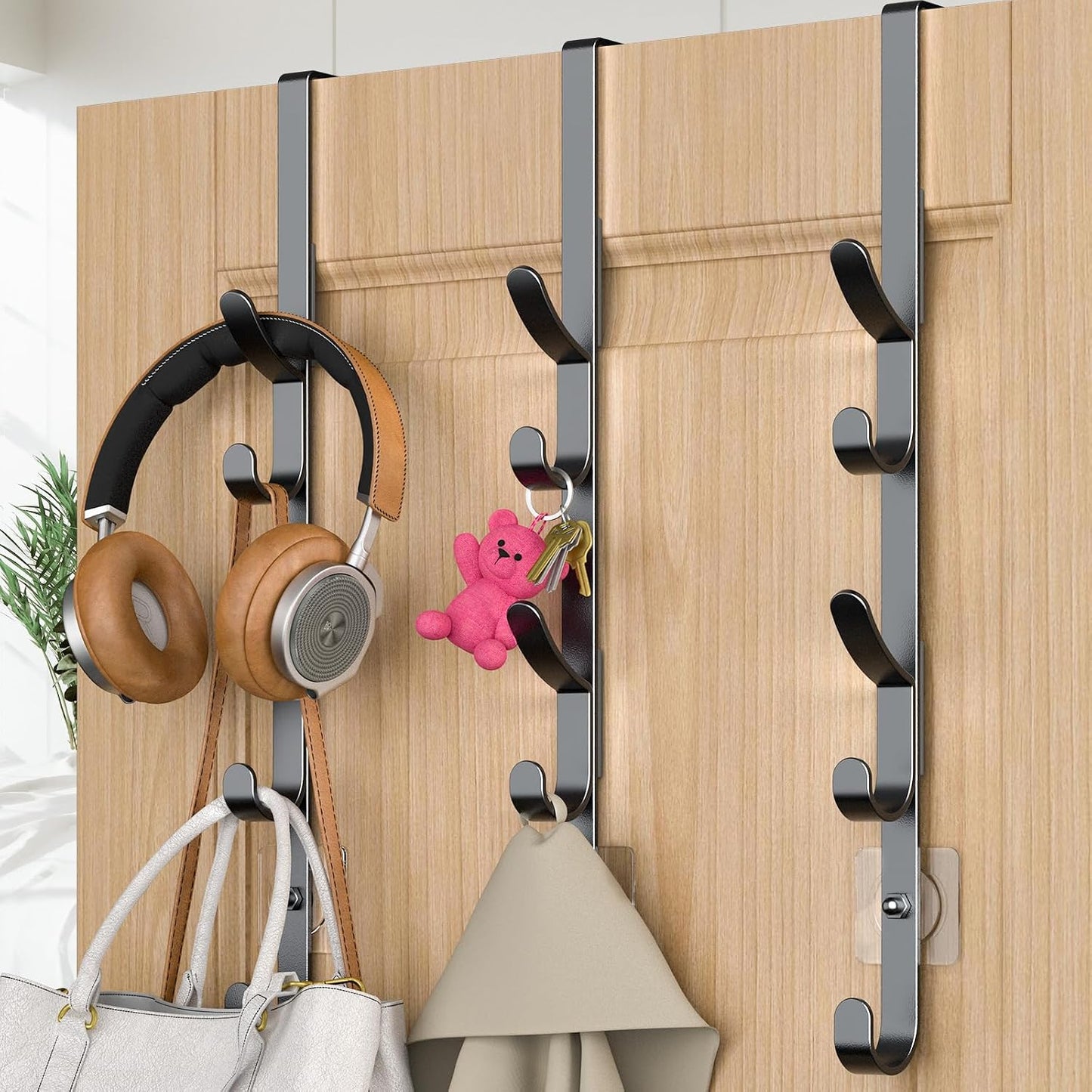 Ganchos metal para colgar abrigos y toallas puerta