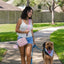 Kit paseo perro bolsa cruzada con bolsa golosinas y gancho excrementos