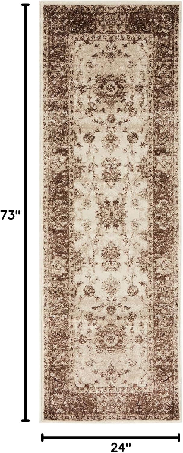 Alfombra área Rushmore 2x6ft 1" color crema