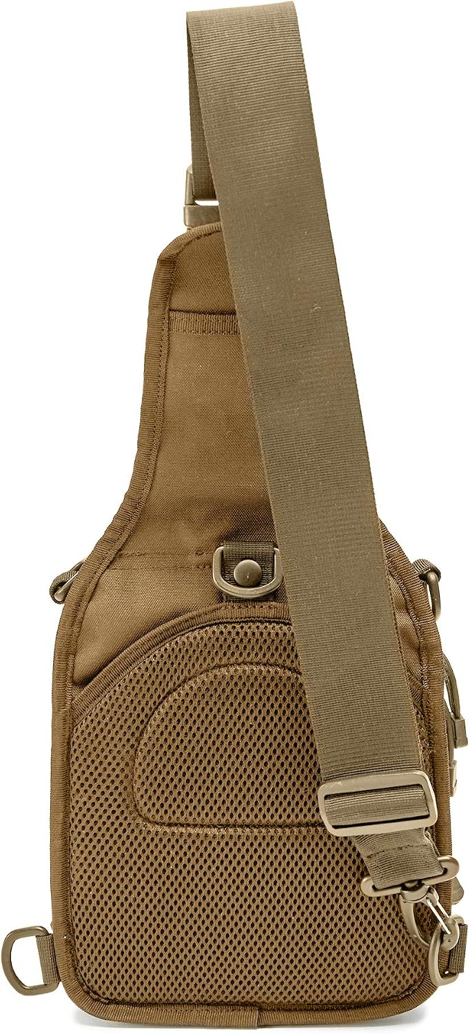 Bolsa bandolera EDC compacta para tiro, viajes y senderismo