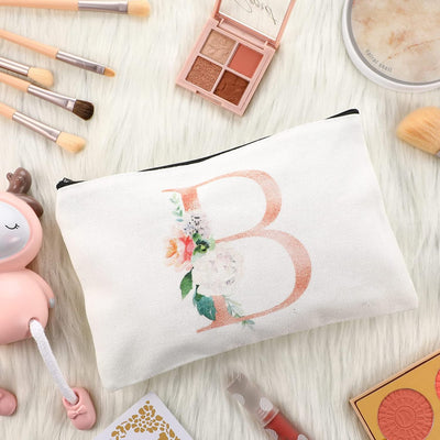 2 bolsas lona diseño floral monograma mujer