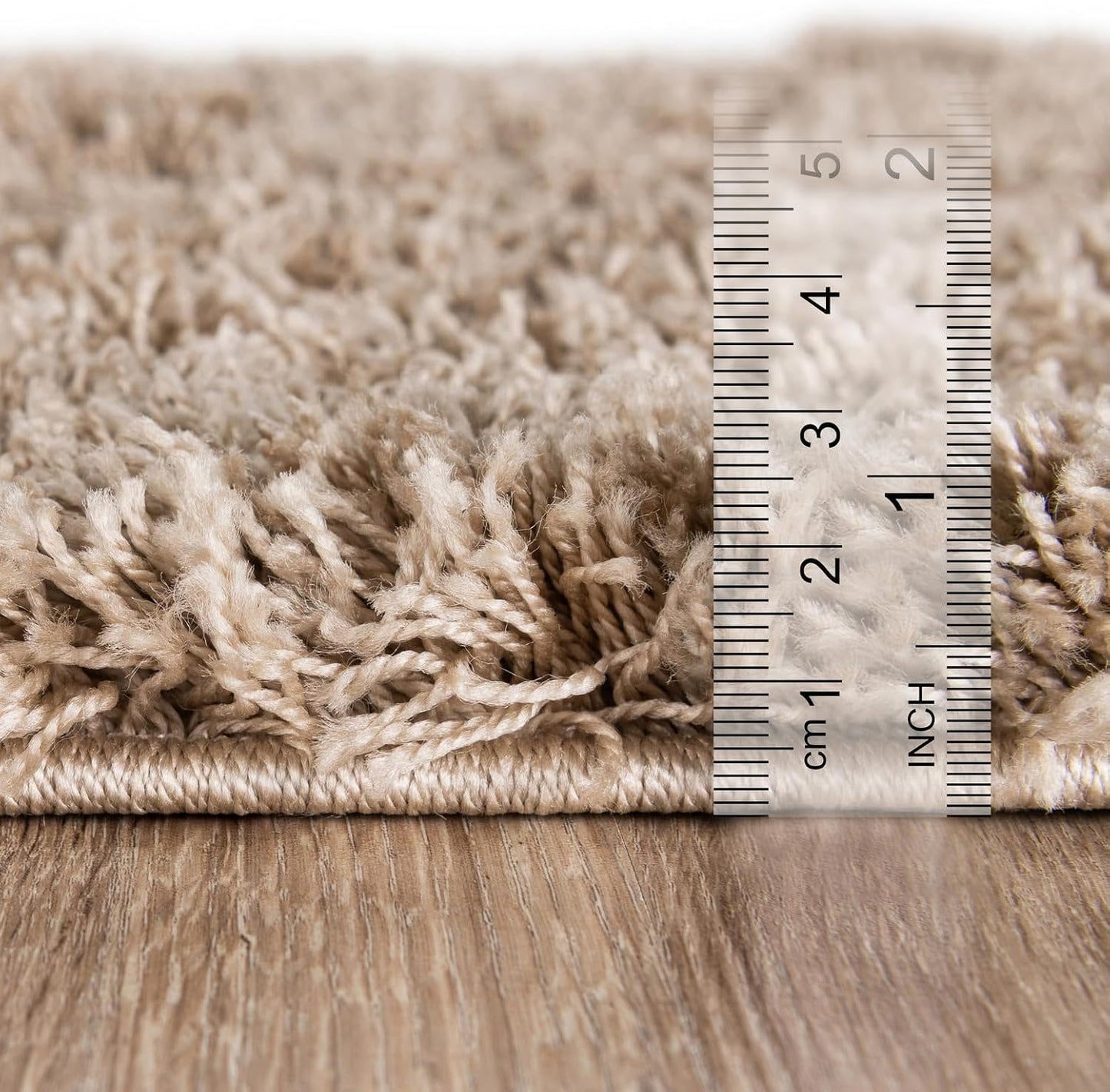 Alfombra área Solid Shag 6x9ft color gris pardo