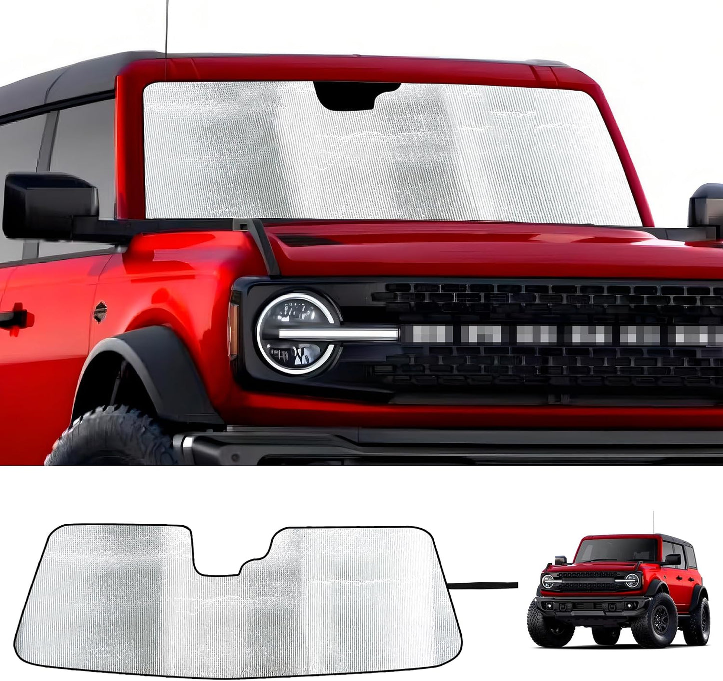 Parasol parabrisas Ford Bronco 2021-2025 bloquea UV