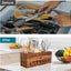 Soporte utensilios acacia 4 compartimentos cocina