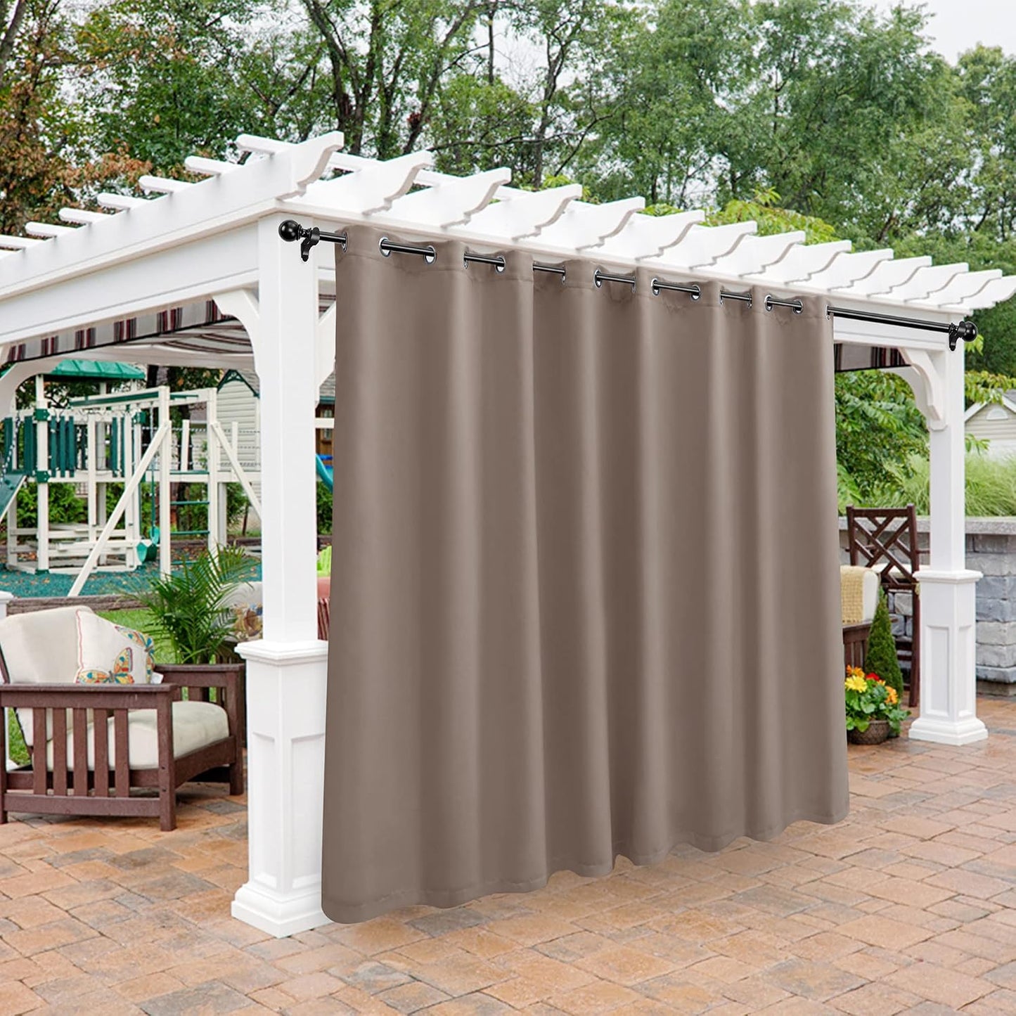 Cortinas opacas impermeables para cenador 1 panel