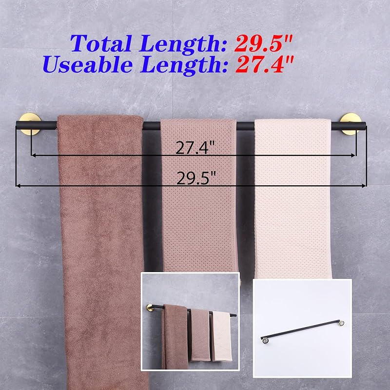 Toallero pared baño acero inox 30" AG1101C75-BD