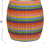 Mesa auxiliar barril resina tejida a mano multicolor