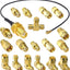 Kit adaptadores SMA 18 tipos con coleta U.FL chapados oro