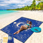 Manta playa impermeable 79x83" para 2-8 adultos