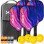 Set 4 paletas pickleball fibra vidrio USAPA 4 bolas bolsa