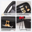 Bolsa maquillaje viaje con soporte cepillos negro 2 pzas