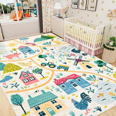 Alfombra animales granja para niños dormitorio sala