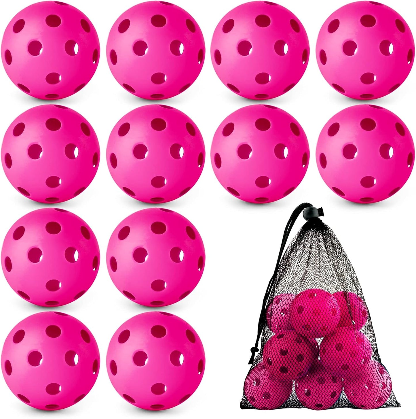 Pack 12/50/100 pelotas béisbol plástico ligero con bolsa